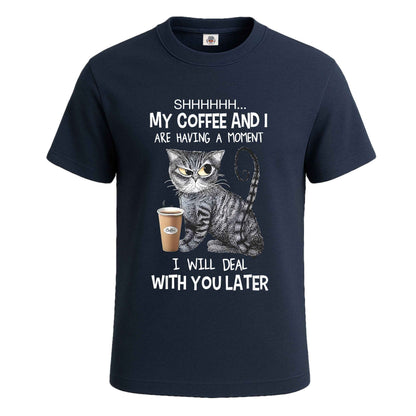 My Coffee And | T-Shirt For Men's NAVY T-SHIRT My Coffee And | T-Shirt For Men's