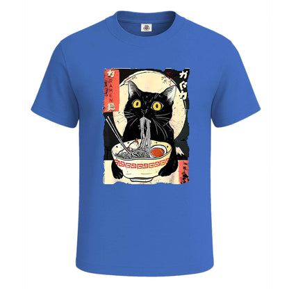 Japanes Cat Eating |T-Shirt For Men's