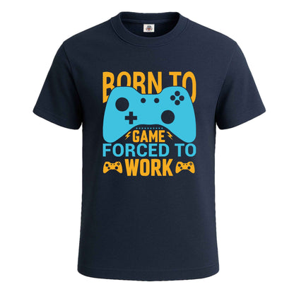 Born To Game Forced | T-Shirt For Men's NAVY T-SHIRT Born To Game Forced | T-Shirt For Men's