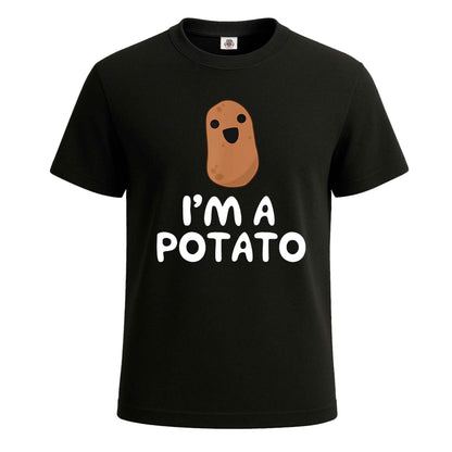 I'm A Potato Vegetable | T-Shirt For Men's BLACK T-SHIRT I'm A Potato Vegetable | T-Shirt For Men's