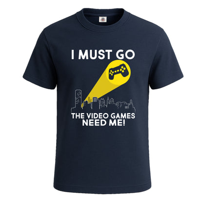 I Must Go The Video | T-Shirt For Men's NAVY T-SHIRT I Must Go The Video | T-Shirt For Men's