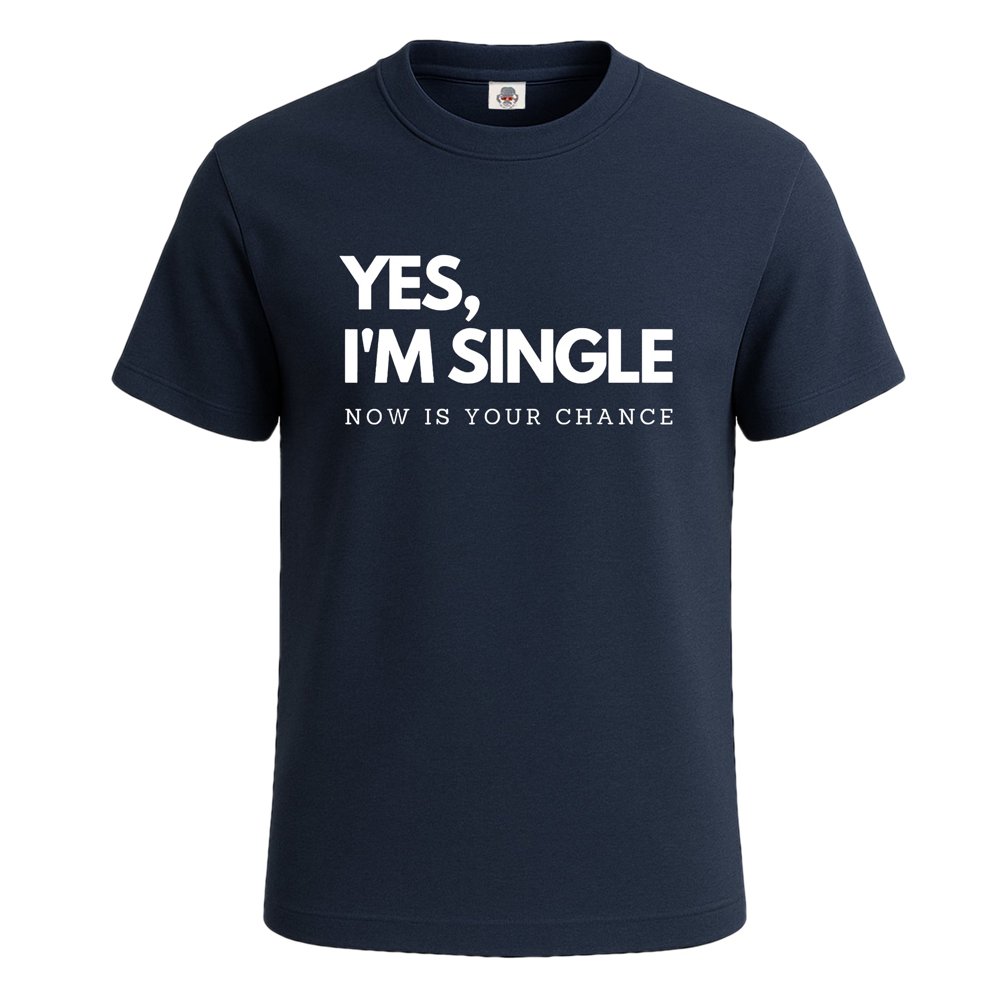 Yes I'm Single Now | T-Shirt For Men's NAVY T-SHIRT Yes I'm Single Now | T-Shirt For Men's