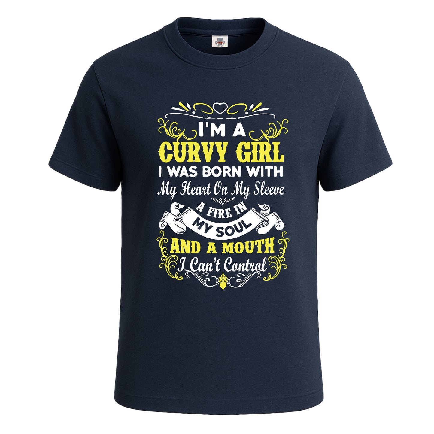 I'm A Curvy Girl I Was | T-Shirt For Men's NAVY T-SHIRT I'm A Curvy Girl I Was | T-Shirt For Men's