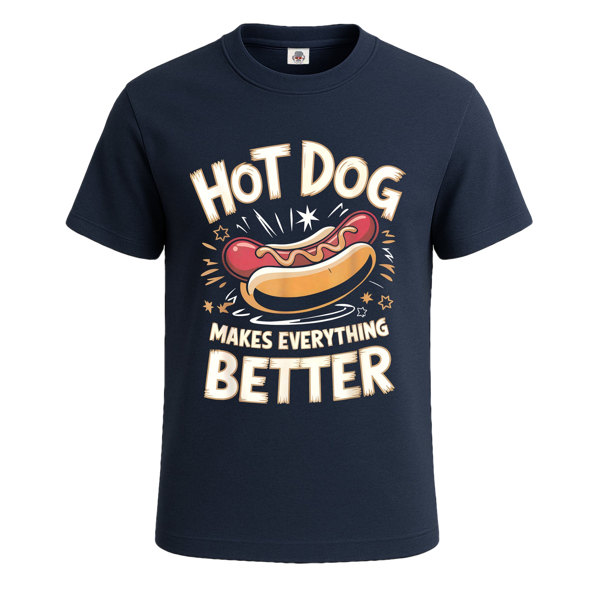 Hotdog Makes Everything | T-Shirt For Men's NAVY T-SHIRT Hotdog Makes Everything | T-Shirt For Men's