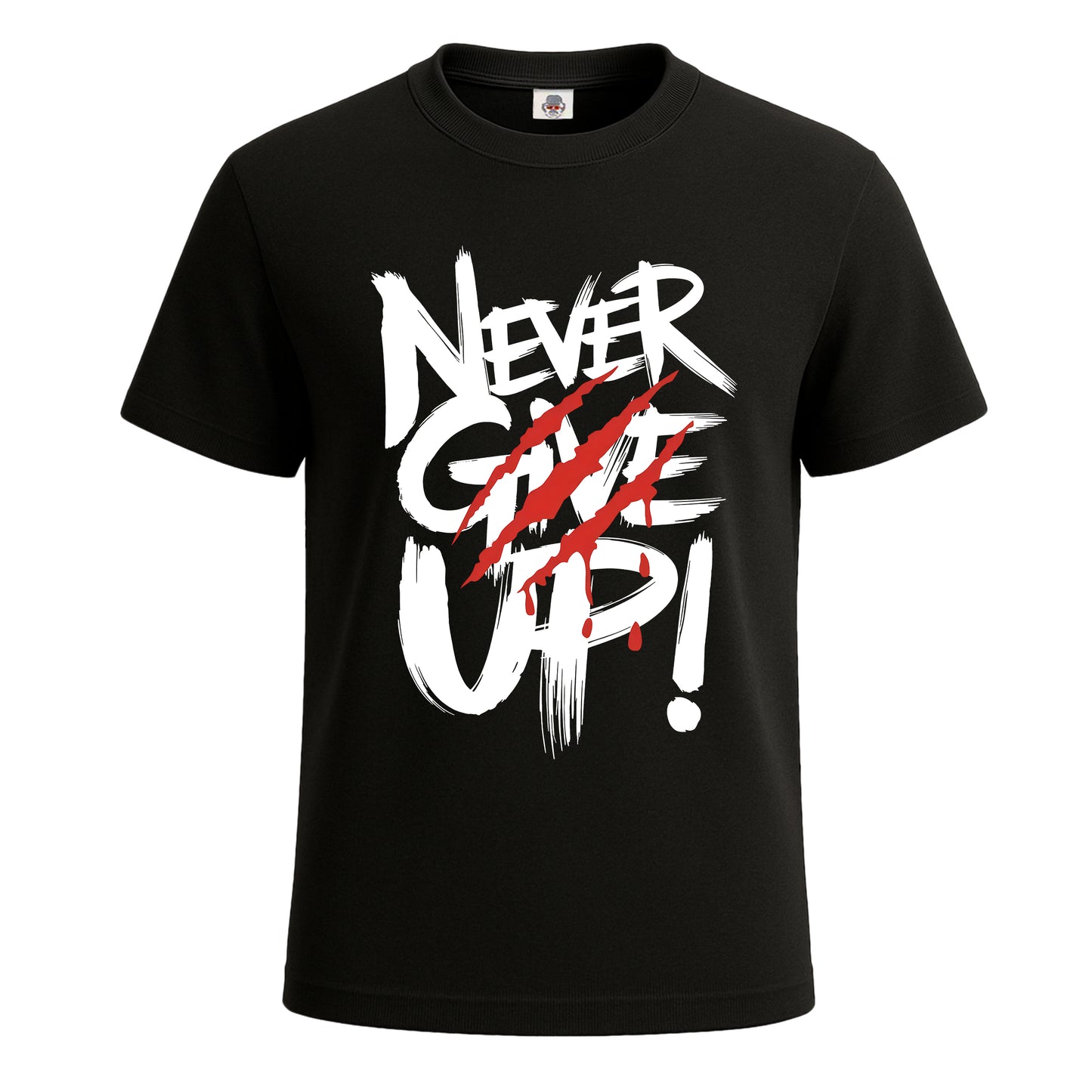 Never Give Up | T-Shirt For Men's BLACK T-SHIRT Never Give Up | T-Shirt For Men's