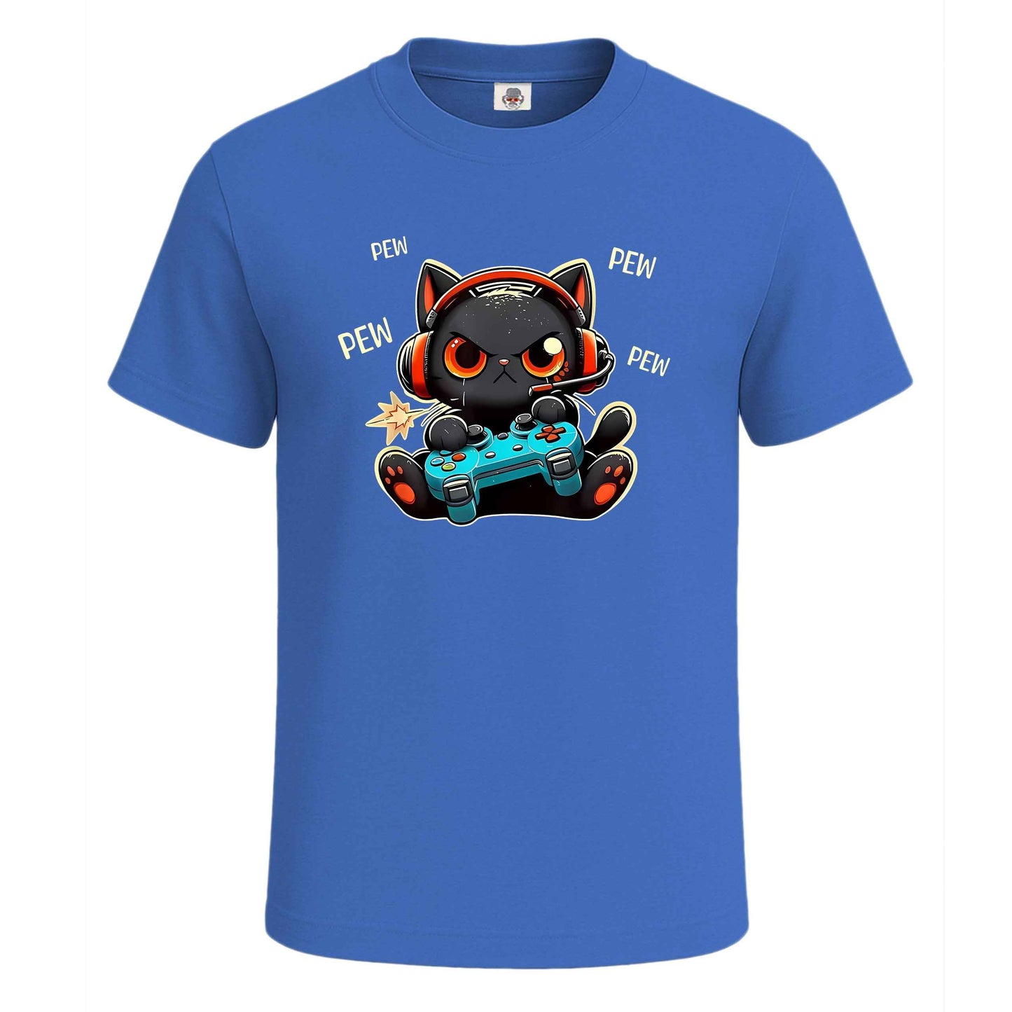 Cute Gamer Cat Pew Pew |T-Shirt For Men's
