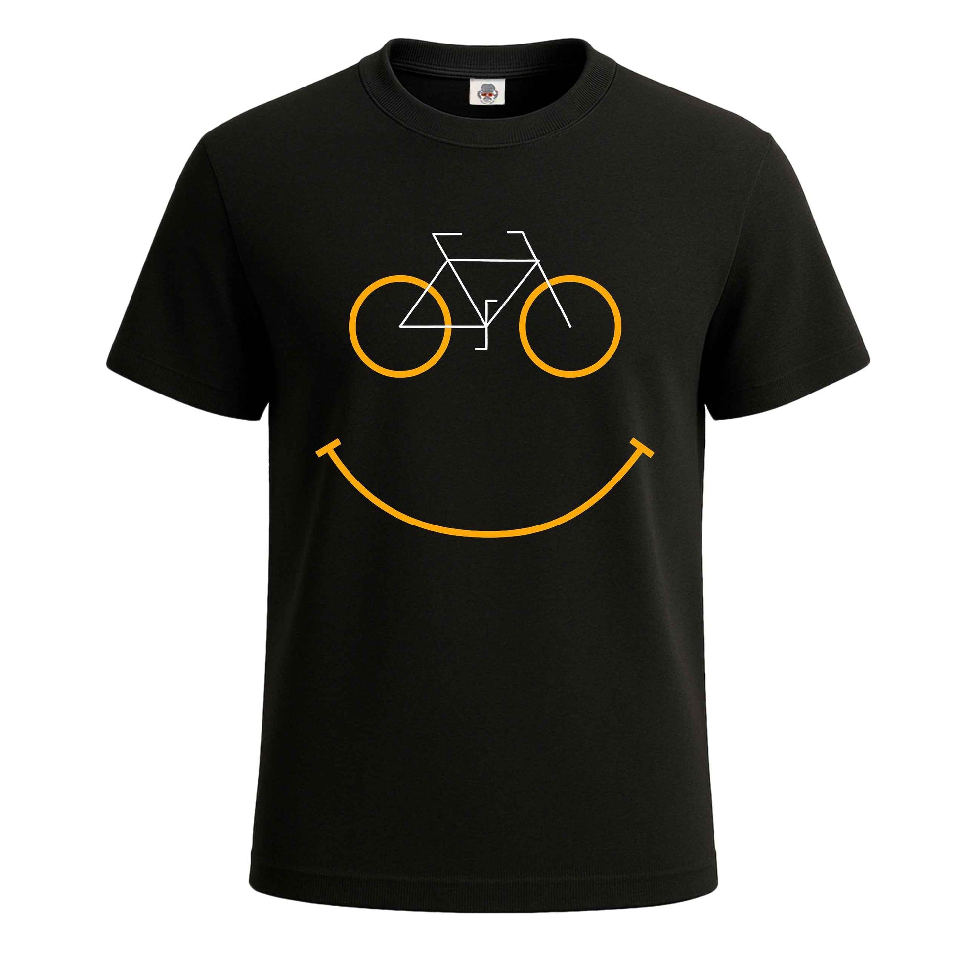 Bicycle Smile Graphic| T-Shirt For Men's BLACK T-SHIRT Bicycle Smile Graphic| T-Shirt For Men's