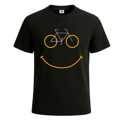 Bicycle Smile Graphic| T-Shirt For Men's BLACK T-SHIRT Bicycle Smile Graphic| T-Shirt For Men's