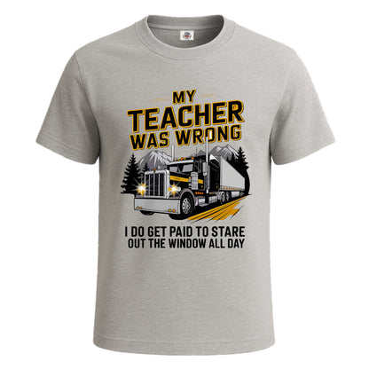 My Teacher Was Wrong | T-Shirt For Men's SPORT GREY T-SHIRT My Teacher Was Wrong | T-Shirt For Men's