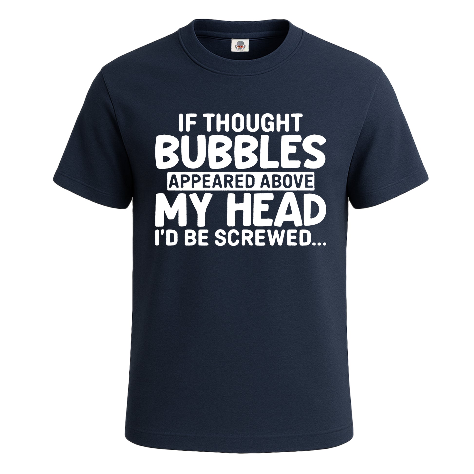 If Thought Bubbles | T-Shirt For Men's NAVY T-SHIRT If Thought Bubbles | T-Shirt For Men's