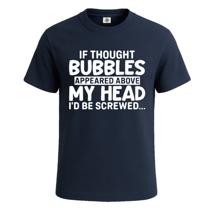 If Thought Bubbles | T-Shirt For Men's NAVY T-SHIRT If Thought Bubbles | T-Shirt For Men's