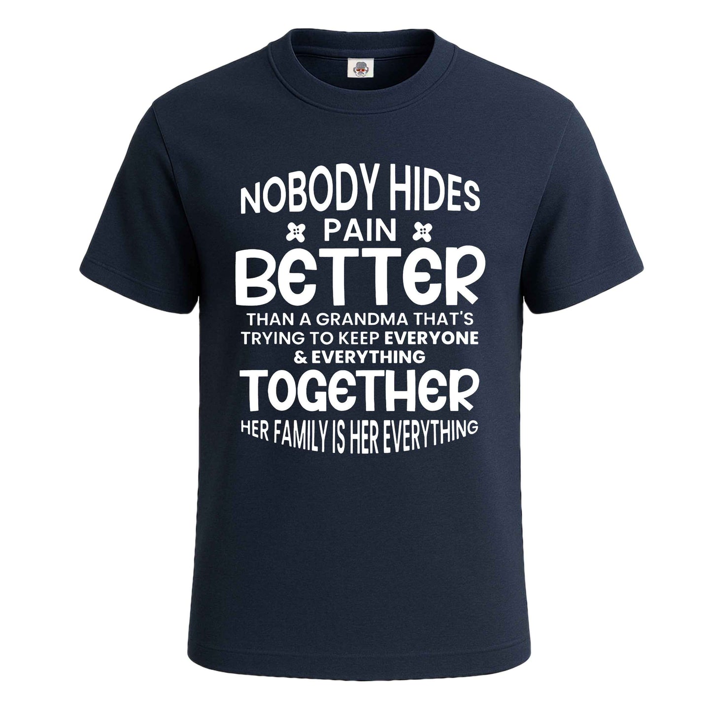 Nobody Hidee Pain | T-Shirt For Men's NAVY T-SHIRT Nobody Hidee Pain | T-Shirt For Men's