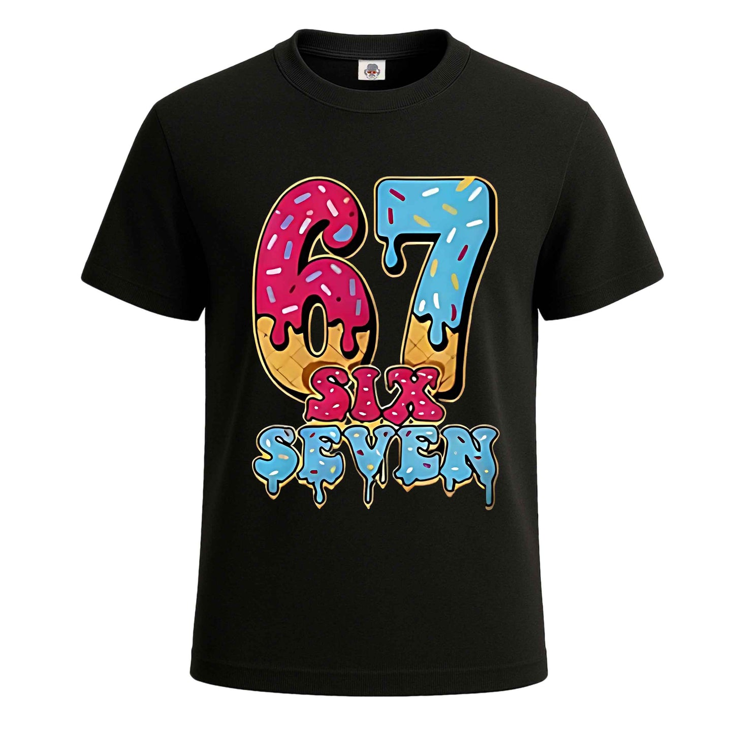 Baseball Drip Number 67 | T-Shirt For Men's BLACK T-SHIRT Baseball Drip Number 67 | T-Shirt For Men's