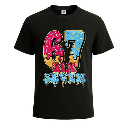 Baseball Drip Number 67 | T-Shirt For Men's BLACK T-SHIRT Baseball Drip Number 67 | T-Shirt For Men's