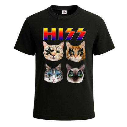 HISS Cat Funny Cats | T-Shirt For Men's BLACK T-SHIRT HISS Cat Funny Cats | T-Shirt For Men's