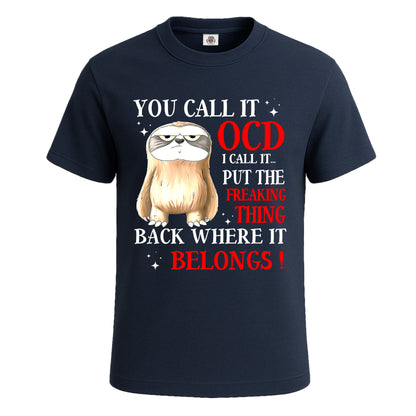 You Call It Ocd I Call | T-Shirt For Men's NAVY T-SHIRT You Call It Ocd I Call | T-Shirt For Men's