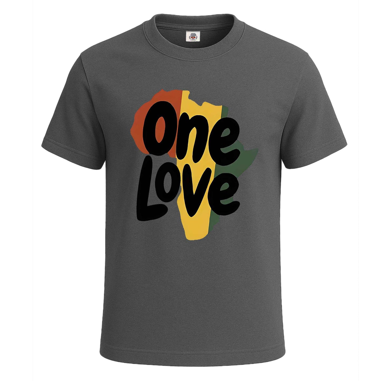 One Love Letter Print | T-Shirt For Men's Charcoal One Love Letter Print | T-Shirt For Men's