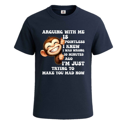 Arguing With Me Is | T-Shirt For Men's NAVY T-SHIRT Arguing With Me Is | T-Shirt For Men's