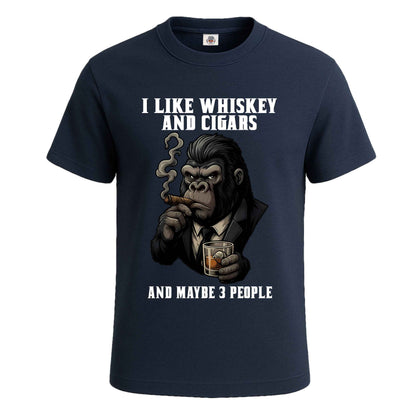 I Like Whiskey | T-Shirt For Men's NAVY T-SHIRT I Like Whiskey | T-Shirt For Men's