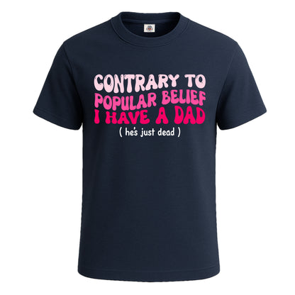 Contary To Poplar Belief | T-Shirt For Men's NAVY T-SHIRT Contary To Poplar Belief | T-Shirt For Men's