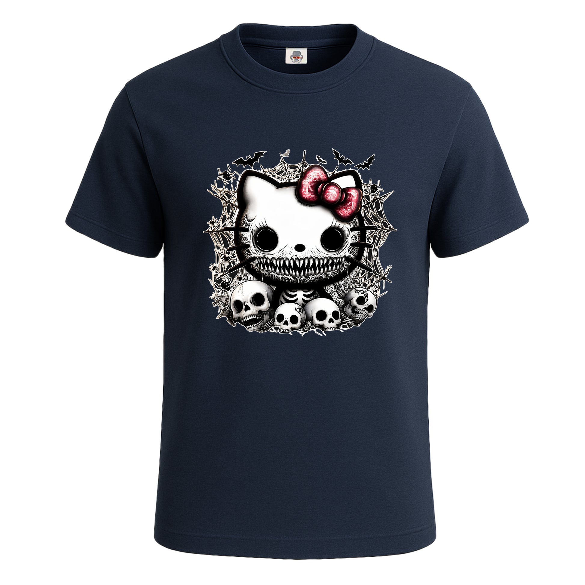 Gothic Doll Skull Themed | T-Shirt For Men's NAVY T-SHIRT Gothic Doll Skull Themed | T-Shirt For Men's