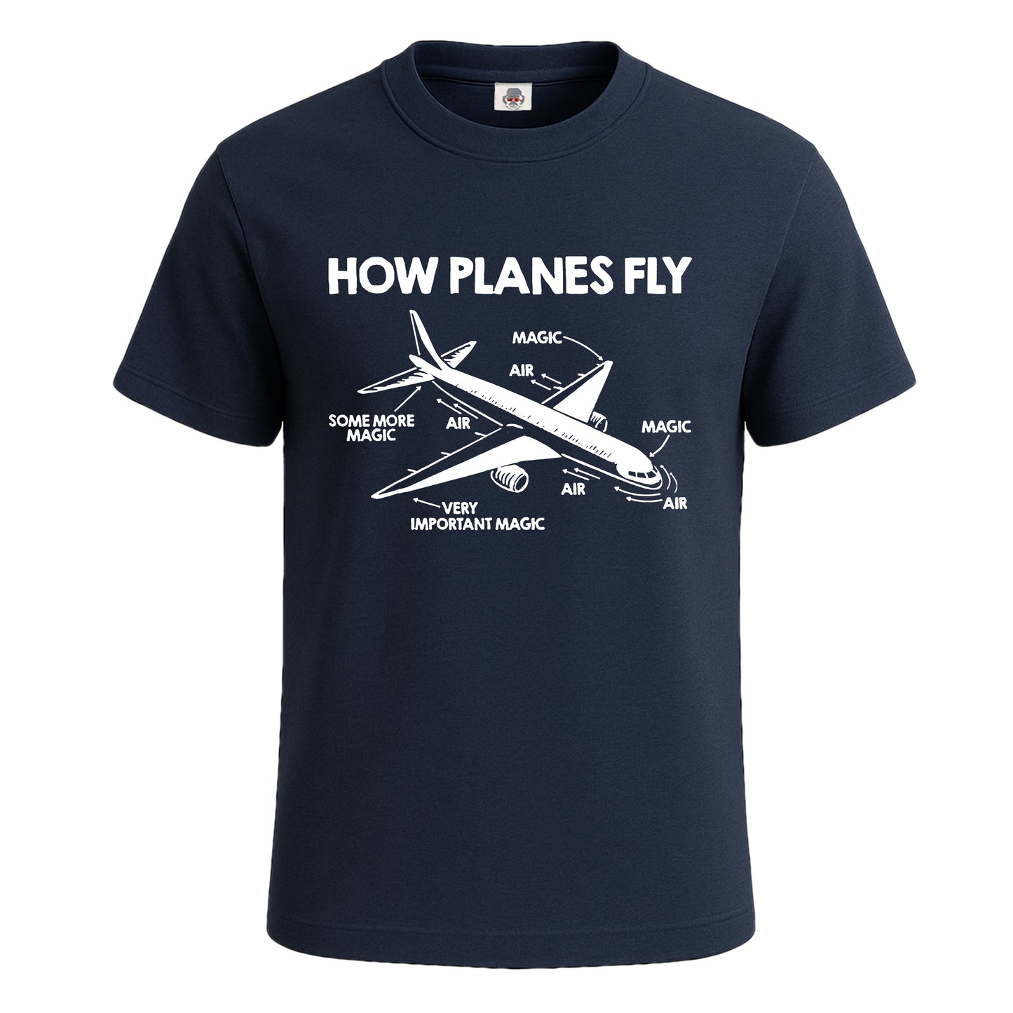How Planes Fly Aerospace | T-Shirt For Men's NAVY T-SHIRT How Planes Fly Aerospace | T-Shirt For Men's