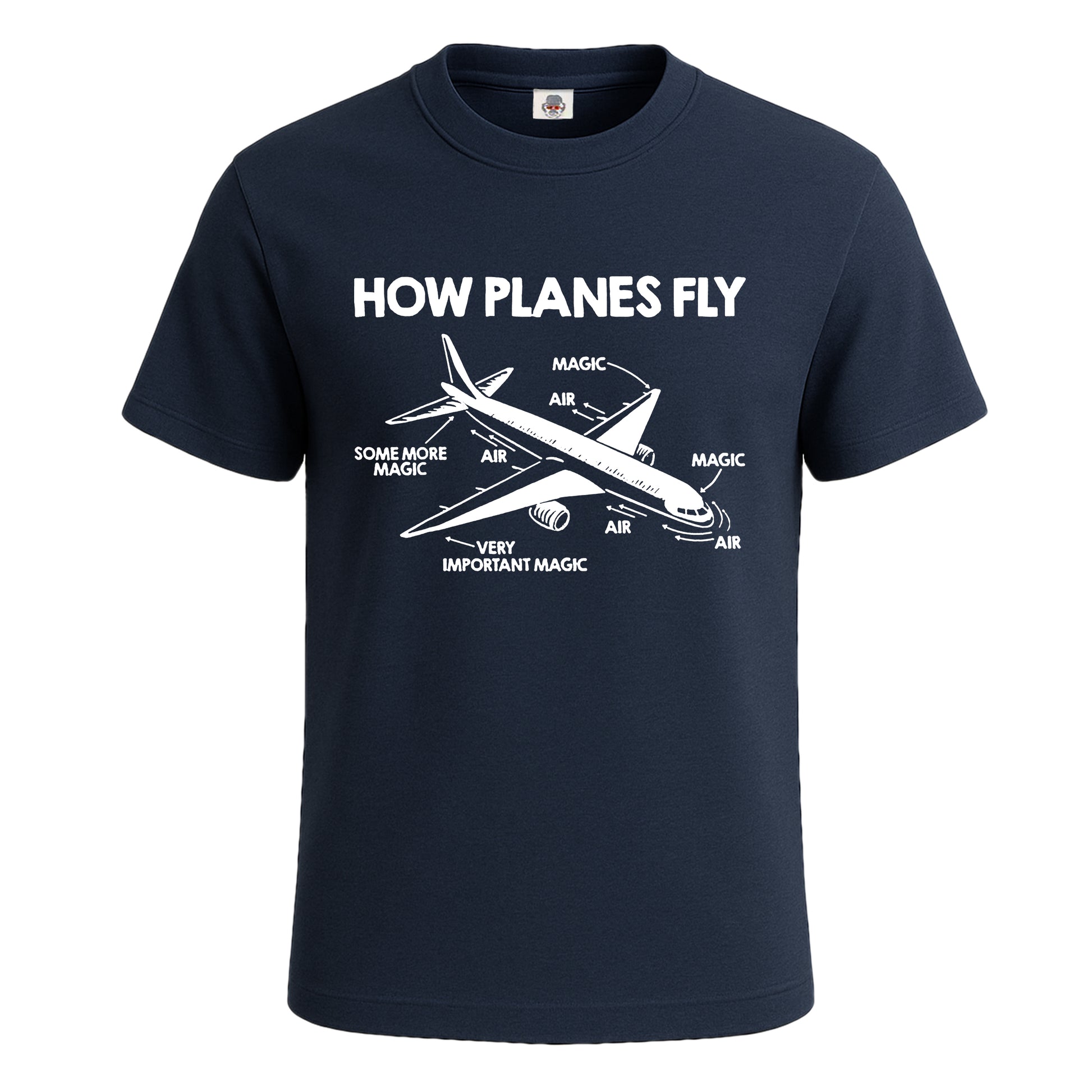 How Planes Fly Aerospace | T-Shirt For Men's NAVY T-SHIRT How Planes Fly Aerospace | T-Shirt For Men's