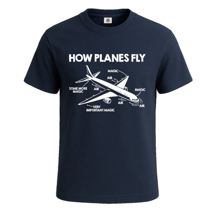 How Planes Fly Aerospace | T-Shirt For Men's NAVY T-SHIRT How Planes Fly Aerospace | T-Shirt For Men's