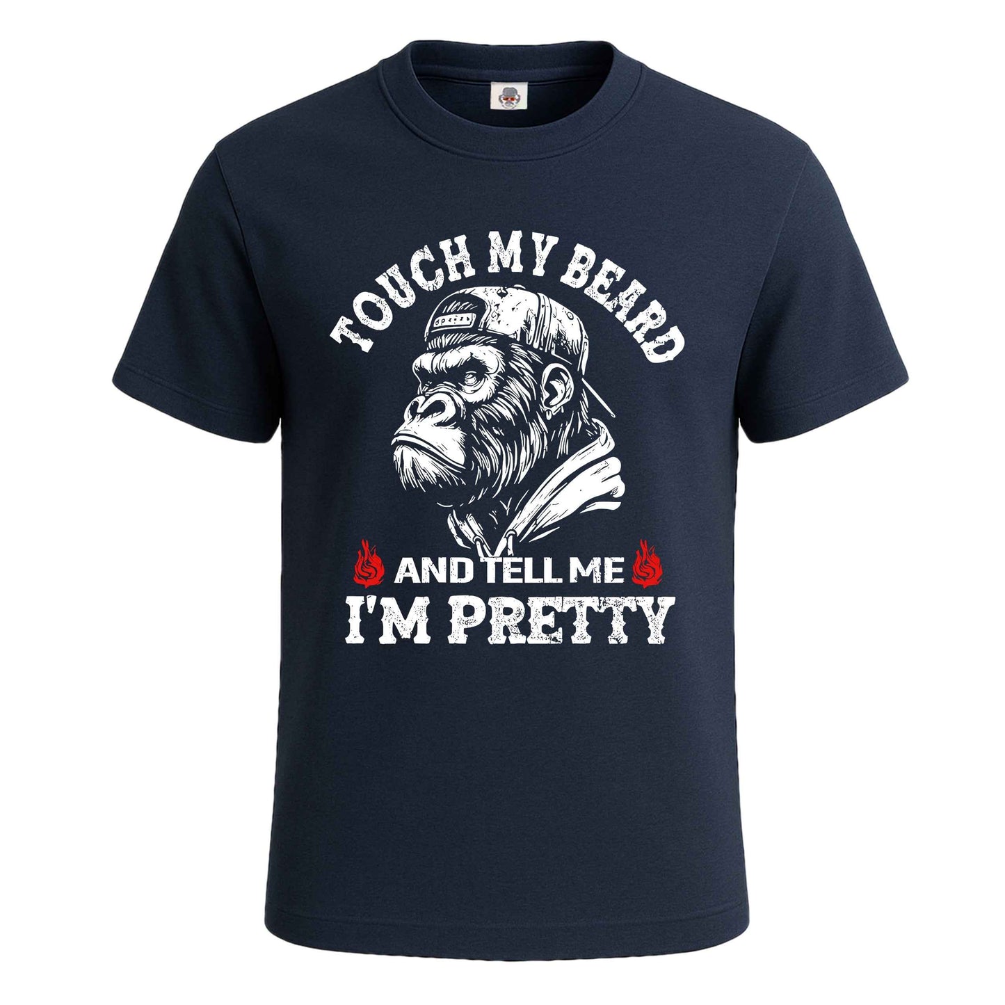 TOUCH MY BEARD AND | T-Shirt For Men's NAVY T-SHIRT TOUCH MY BEARD AND | T-Shirt For Men's