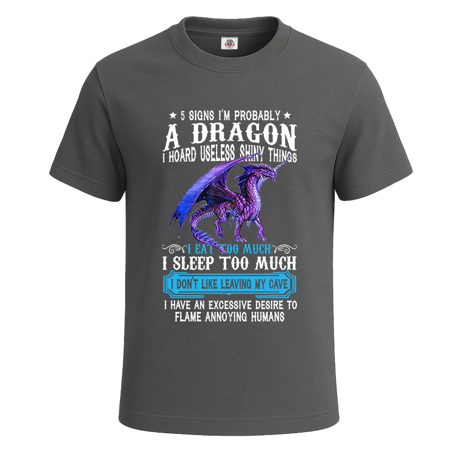 5 Signs I'm Probably | T-Shirt For Men's Charcoal 5 Signs I'm Probably | T-Shirt For Men's