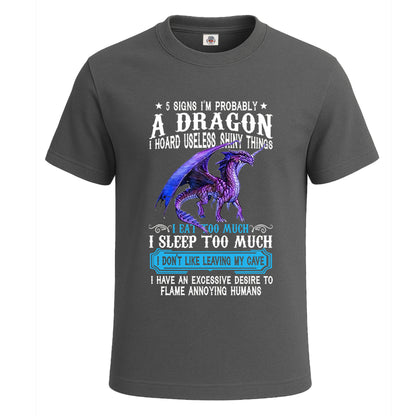 5 Signs I'm Probably | T-Shirt For Men's Charcoal 5 Signs I'm Probably | T-Shirt For Men's