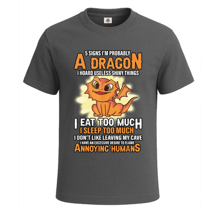 5 Signs I'm Probably | T-Shirt For Men' Charcoal 5 Signs I'm Probably | T-Shirt For Men'