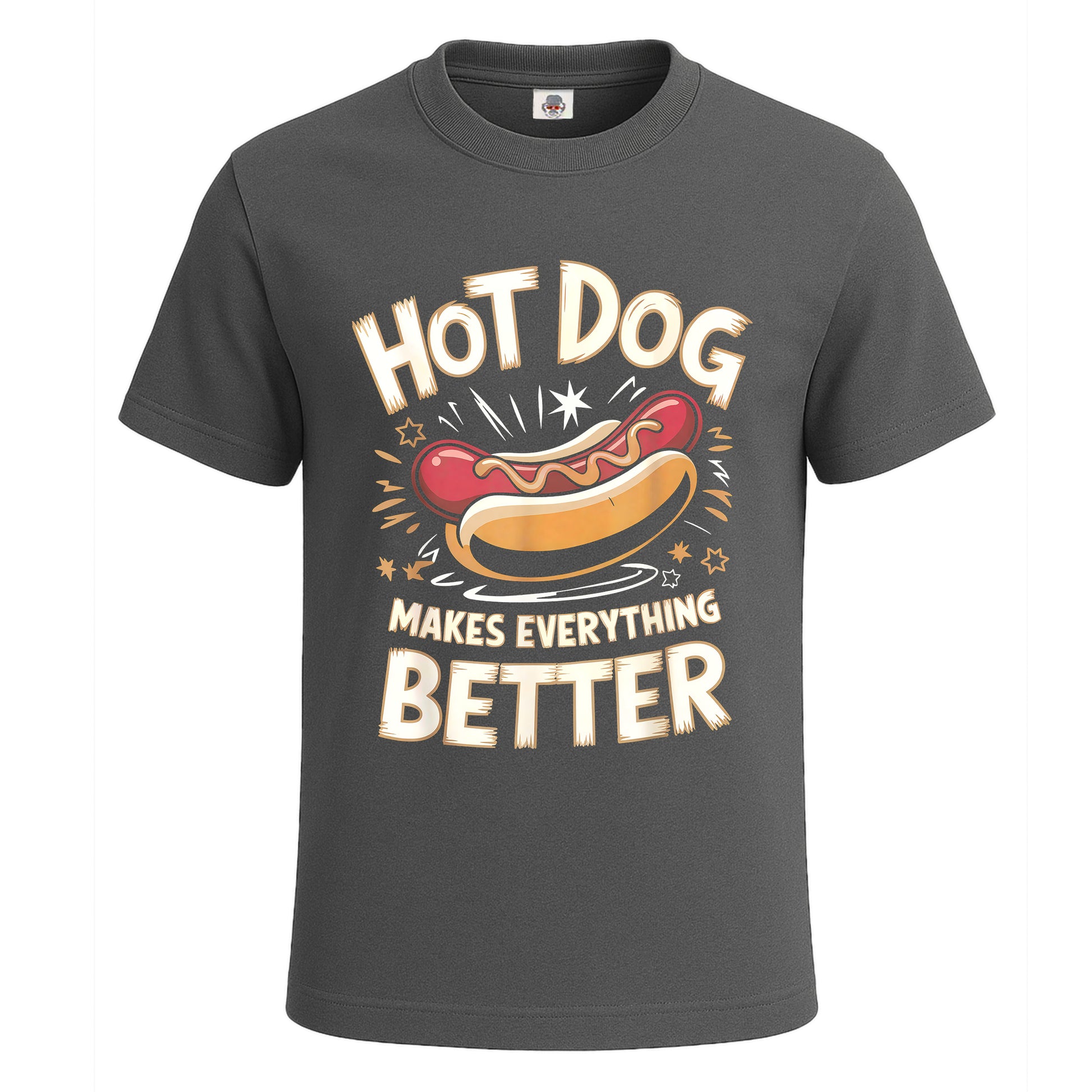Hotdog Makes Everything | T-Shirt For Men's Charcoal Hotdog Makes Everything | T-Shirt For Men's