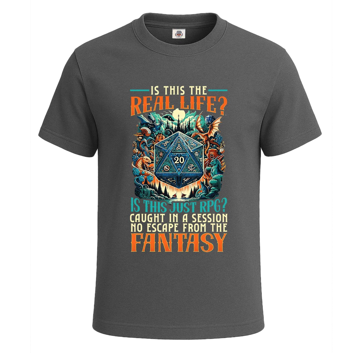 Is This The Real Life | T-Shirt For Men's Charcoal Is This The Real Life | T-Shirt For Men's