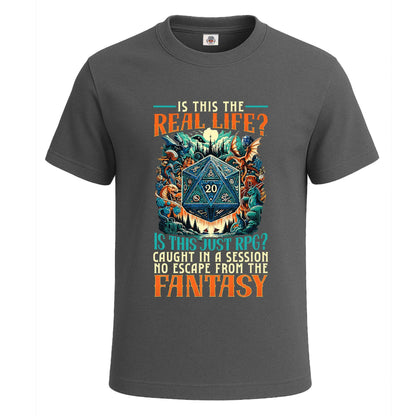 Is This The Real Life | T-Shirt For Men's Charcoal Is This The Real Life | T-Shirt For Men's