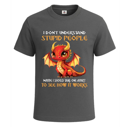 I Dont Understand Stupid | T-Shirt For Men's Charcoal I Dont Understand Stupid | T-Shirt For Men's