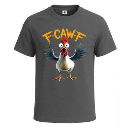 F Caw F White Cock | T-Shirt For Men's