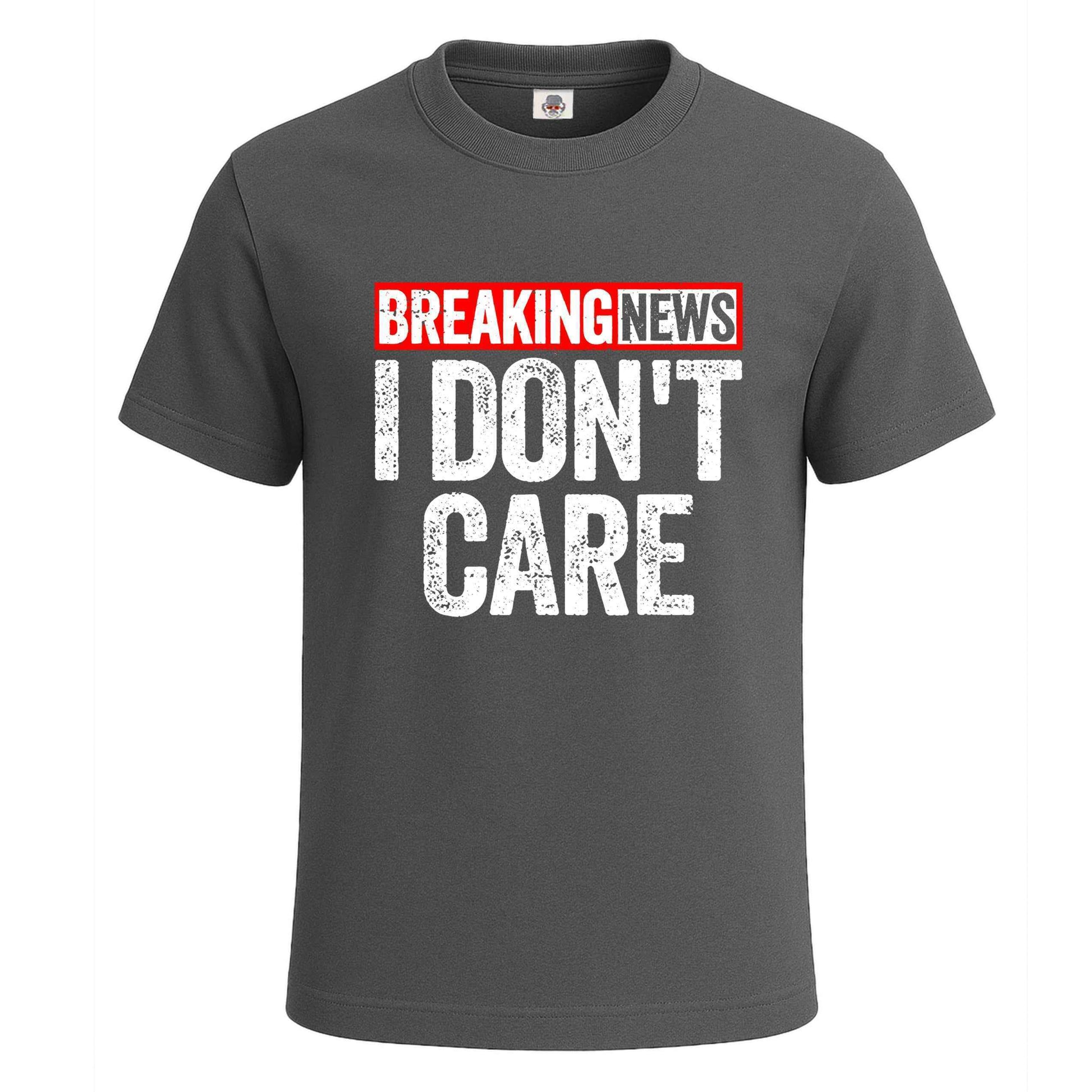 Breaking New I Don't | T-Shirt For Men's Charcoal Breaking New I Don't | T-Shirt For Men's