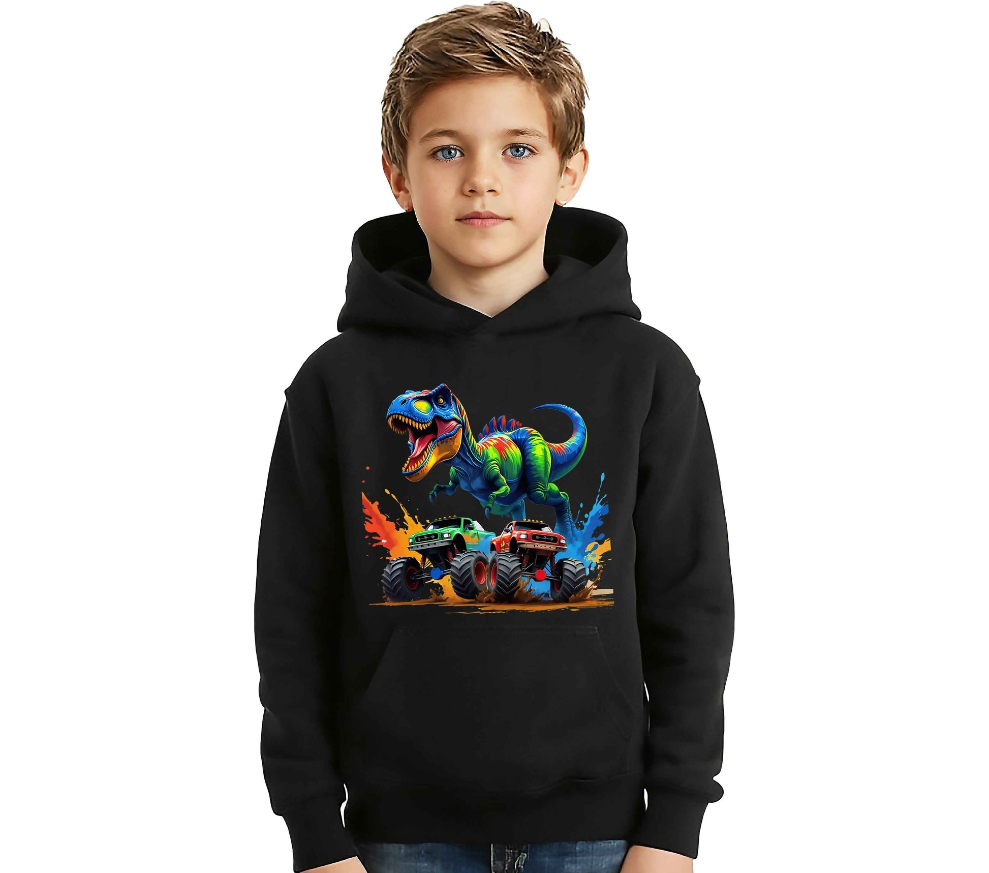 Dinosaur Big Trucks | Hoody For Kid's Dinosaur Big Trucks | Hoody For Kid's