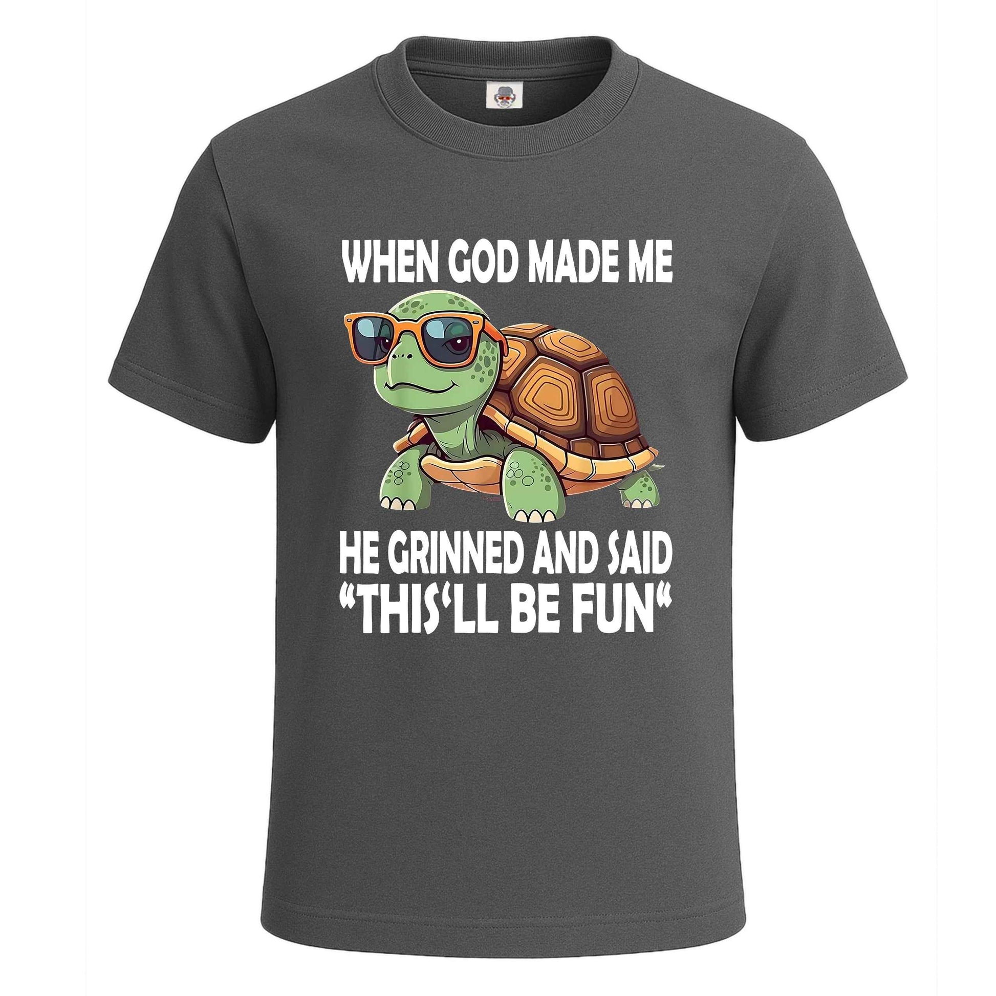 WHEN GOD MADE ME HE | T-Shirt For Men's Charcoal WHEN GOD MADE ME HE | T-Shirt For Men's
