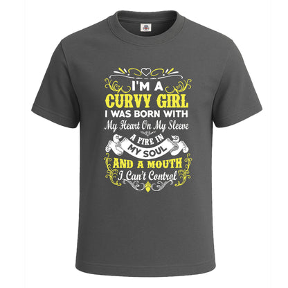 I'm A Curvy Girl I Was | T-Shirt For Men's Charcoal I'm A Curvy Girl I Was | T-Shirt For Men's