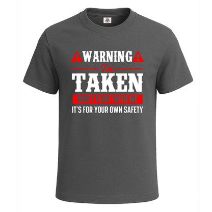 I'm Taken Don't Flirt | T-Shirt For Men's Charcoal I'm Taken Don't Flirt | T-Shirt For Men's