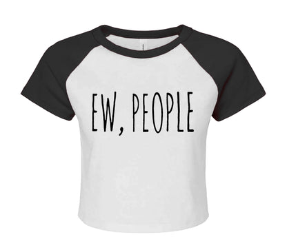 EW PEOPLE | LADIES RAGLAN CROP TOP