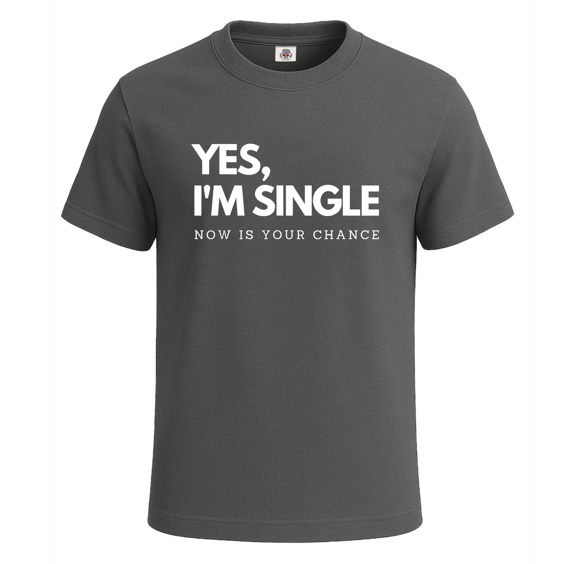Yes I'm Single Now | T-Shirt For Men's Charcoal Yes I'm Single Now | T-Shirt For Men's