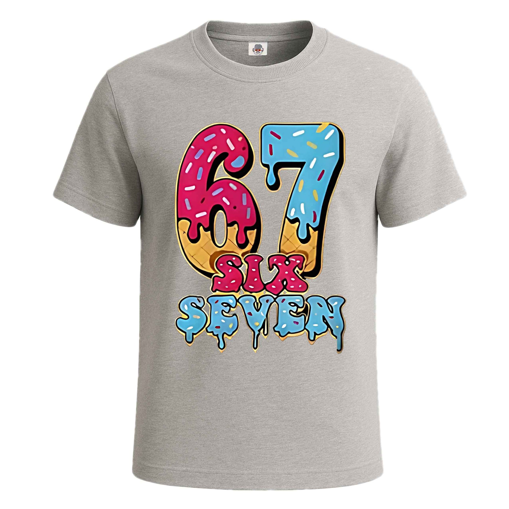 Baseball Drip Number 67 | T-Shirt For Men's Sport Grey Baseball Drip Number 67 | T-Shirt For Men's