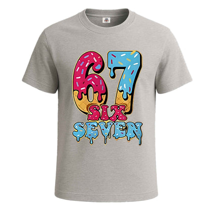 Baseball Drip Number 67 | T-Shirt For Men's Sport Grey Baseball Drip Number 67 | T-Shirt For Men's