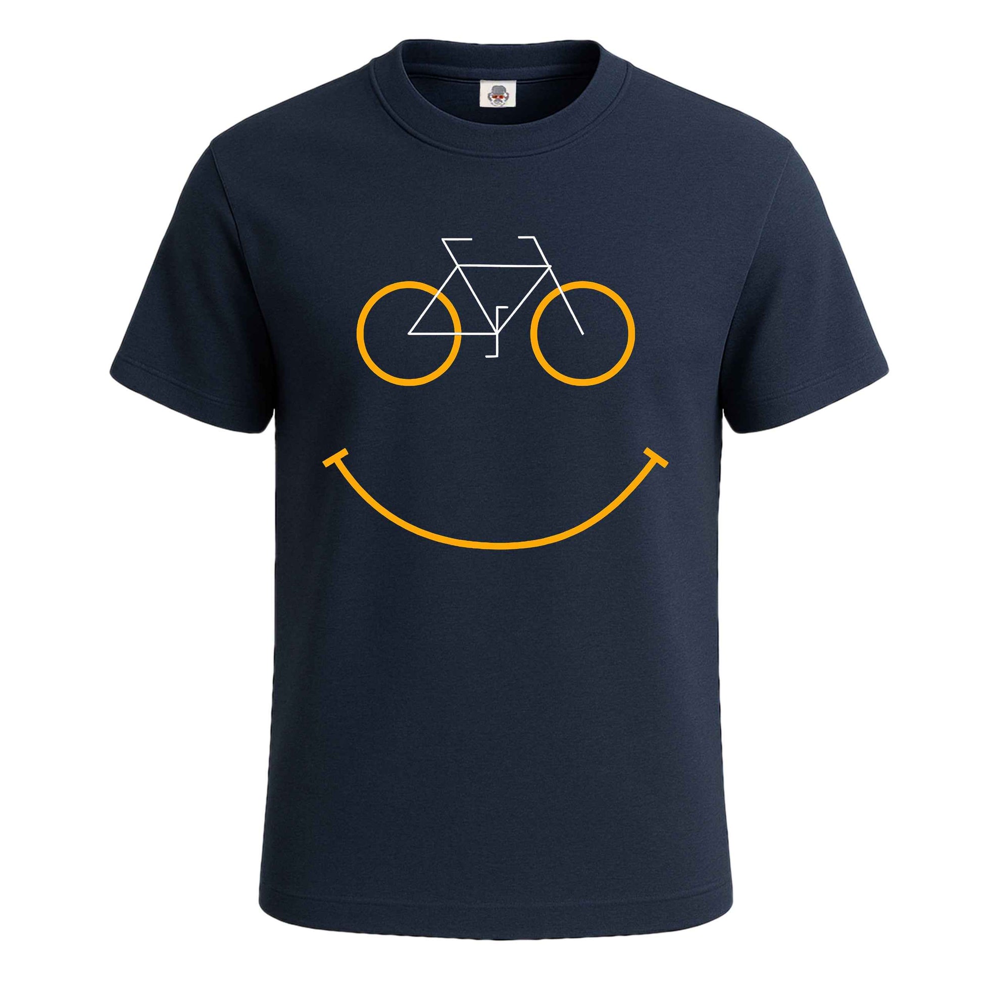 Bicycle Smile Graphic| T-Shirt For Men's NAVY T-SHIRT Bicycle Smile Graphic| T-Shirt For Men's