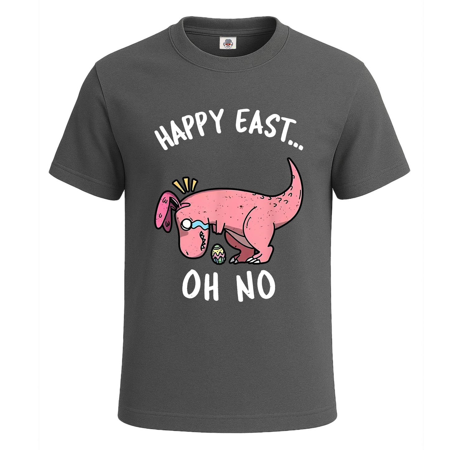 Happy East Oh No | T-Shirt For Men's Charcoal Happy East Oh No | T-Shirt For Men's