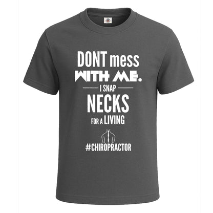 I Snap Necks For | T-Shirt For Men's Charcoal I Snap Necks For | T-Shirt For Men's