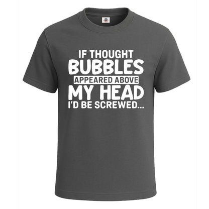 If Thought Bubbles | T-Shirt For Men's Charcoal If Thought Bubbles | T-Shirt For Men's